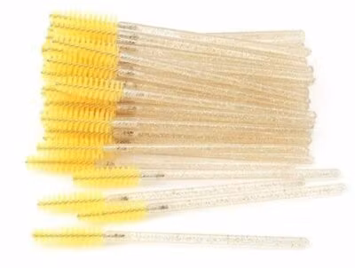 Mascaraborste Glitter 50-pack - Gul