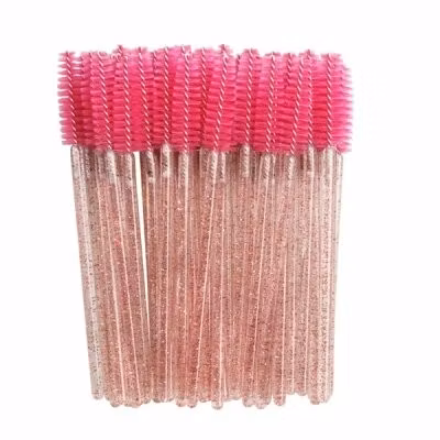 Mascaraborste Glitter 50-pack - Rosa