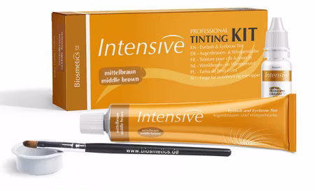 Intensive frans- & brynfärgningspaket för hemmabruk - Mellanbrun