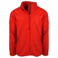 Ensfarget unisex windbreaker med avtagbar hette i kragen