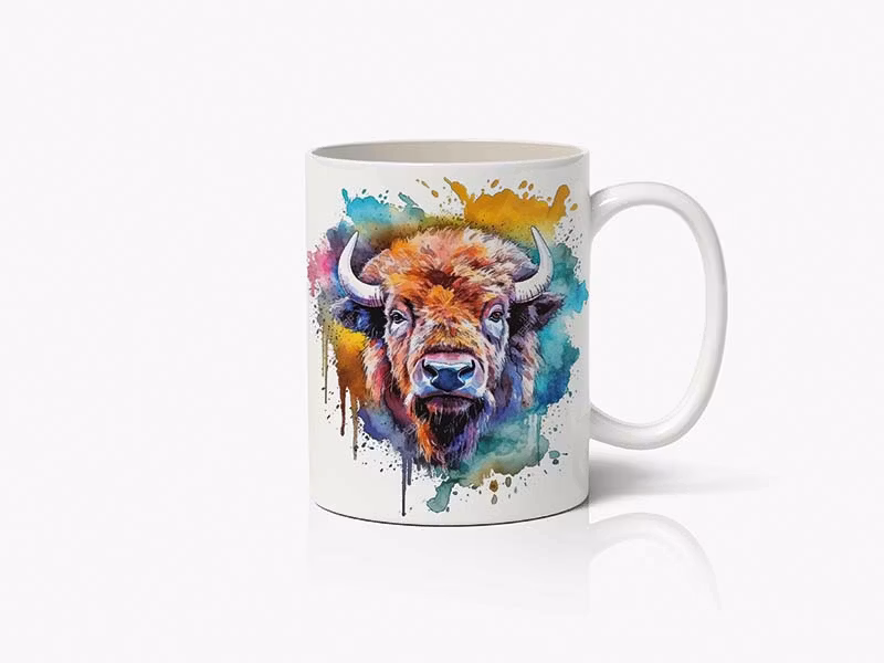 Digital Art krus - Buffalo