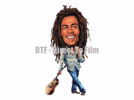 Bob Marley DTF Trykk