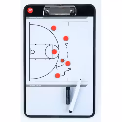 Coach board | Taktiktavla Basket | Alu & whiteboard | 35 x 22 cm