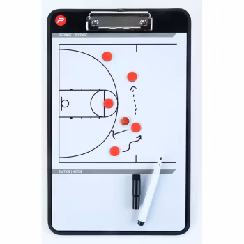 Coach board | Taktiktavla Basket | Alu & whiteboard | 35 x 22 cm