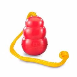 KONG Leksak Kong Classic med rep Röd M 56cm
