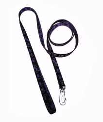 koppel 180cm svart med lila tassar