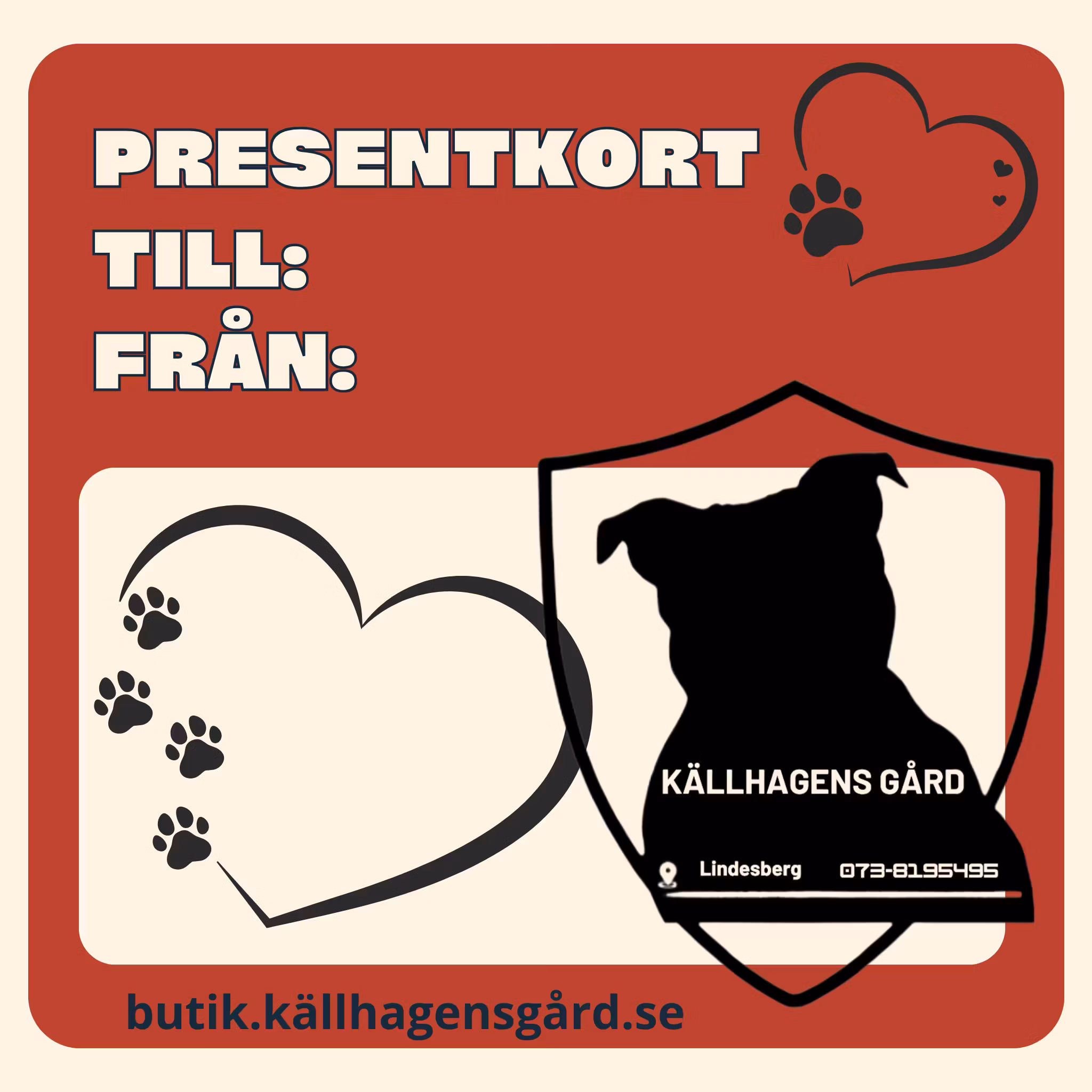 Presentkort - välj belopp i kassan