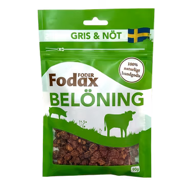 Fodax Gris/nöt - 100% Naturligt godis från Sverige