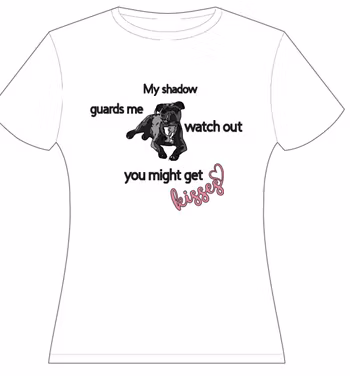 Källhagens unika staffe t-shirt (dam) olika motiv