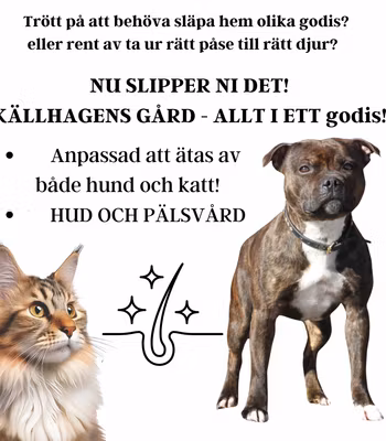 Källhagens gård - Allt i ett godis för både hund och katt - hud och päls