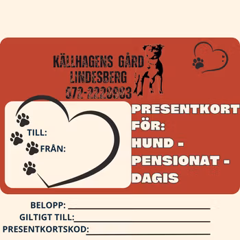 Presentkort för Källhagens gård - Hundpensionat