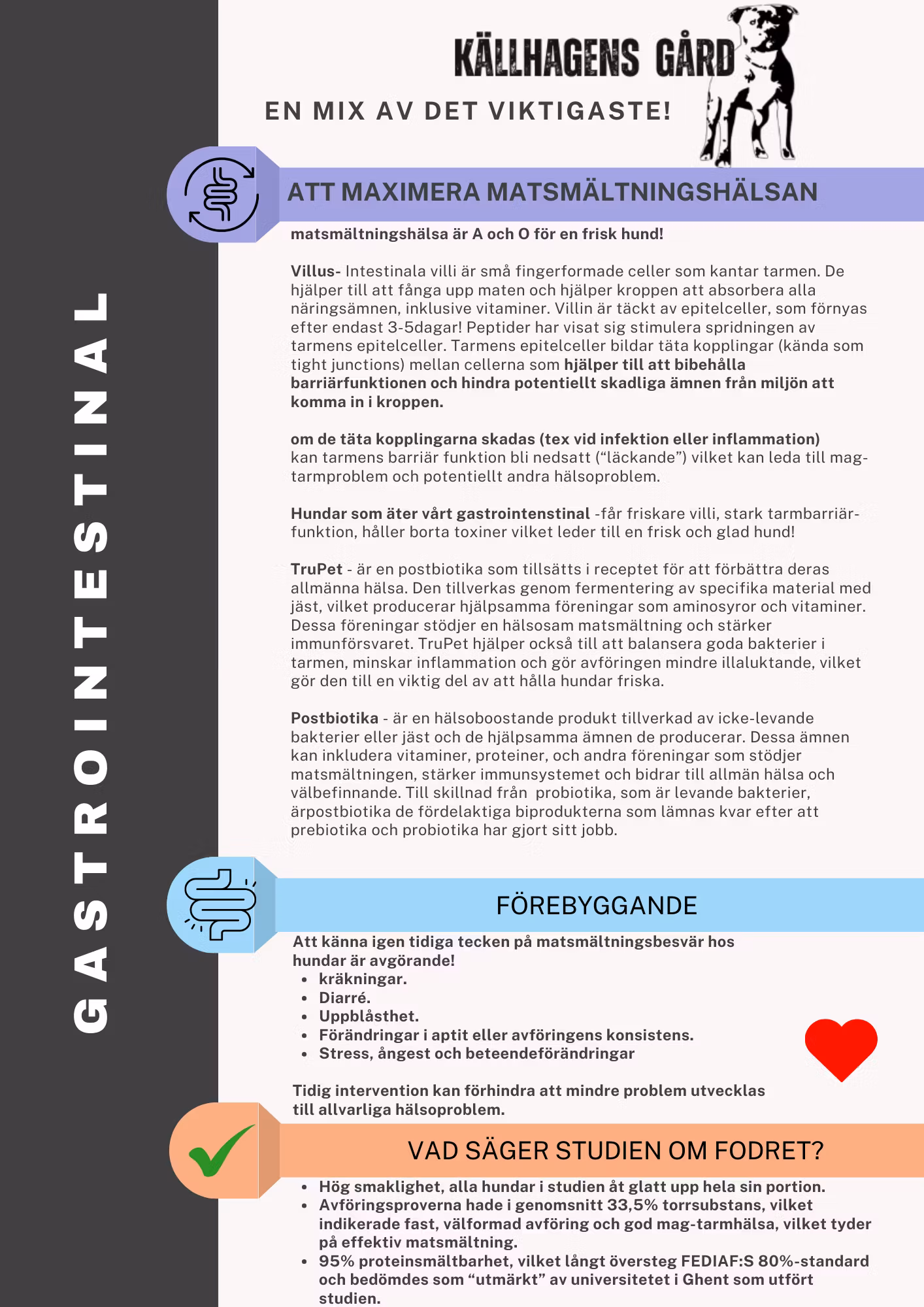Källhagens gård Gastrointestinal - foder med focus på matsmältningsvård