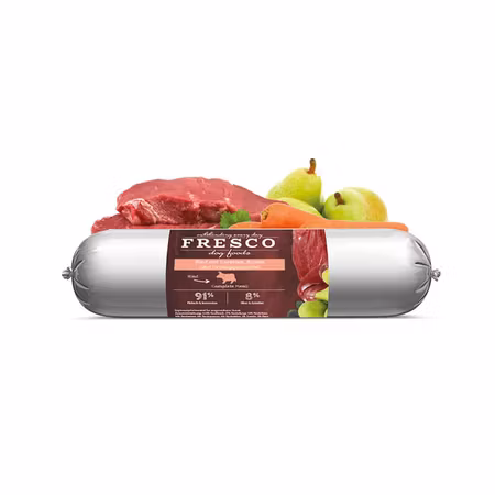 FRESCO- korv med nötkött morötter, päron och grönläppad mussla