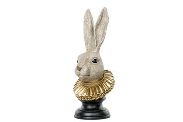 Kaninhuvud med guldkrås 38 cm