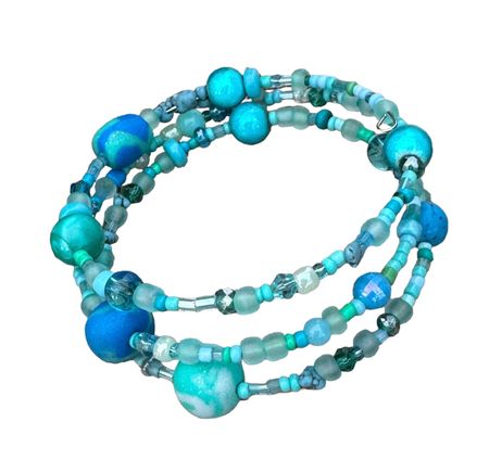 Armband spiral turqois