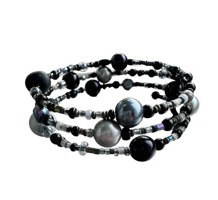 Armband spiral Black Pearl