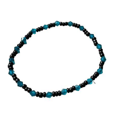 Armband enkel Turkos-svart barn