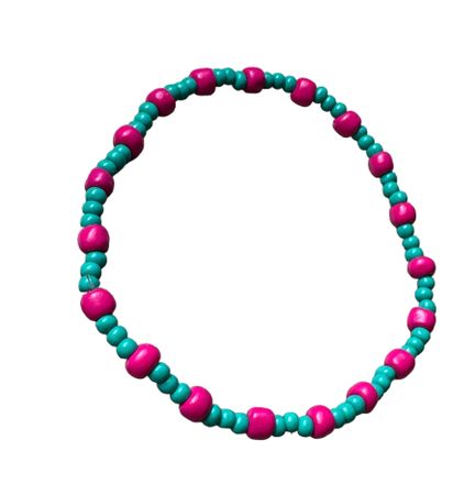 Enkelt armband turkos-cerise barn