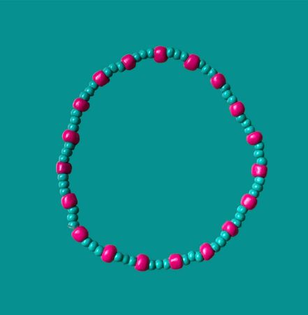 Enkelt armband turkos-cerise barn