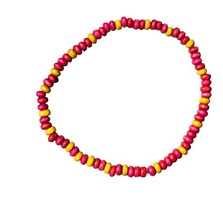 Armband enkel rosa-gul-orange barn