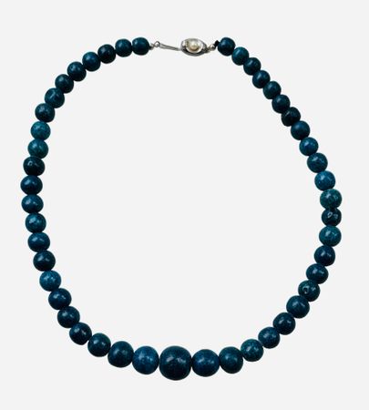 Blå stenhalsband