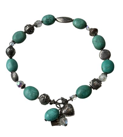 Turkost detaljerat halsband