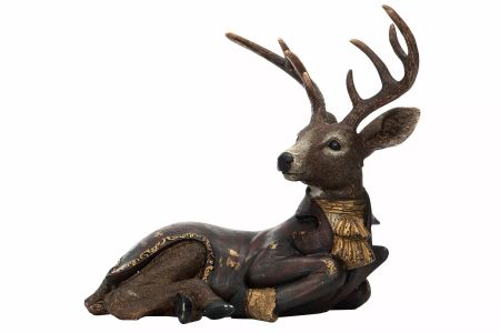 Vilande hjort-staty 39,5x22x35cm
