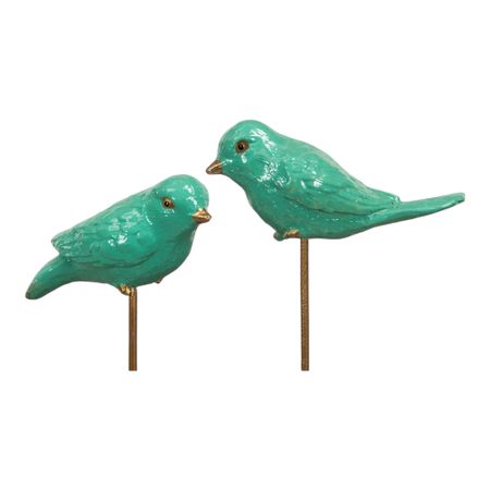 Turkos fågel stick, 6 cm