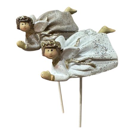 Änglar töser 5 cm beige/vit 2-pack