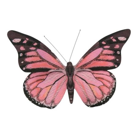 Fjäril clip Rose 10x7 cm