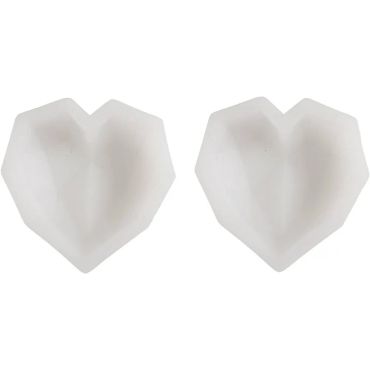 Silikonform – Fasetterat Hjärta, 2 st