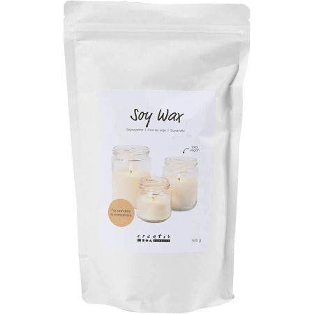 Soya wax, 1 Förp., 500 G, För Ljus I Behållare, Cream