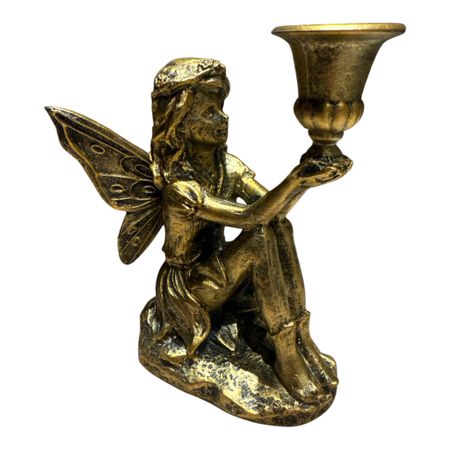 Ljusstake Älva Liss Mässing 14x11x18cm