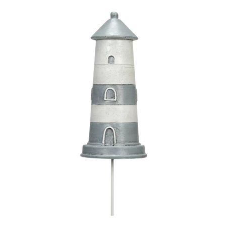 Fyr Stick grå/vit Ø5x11cm