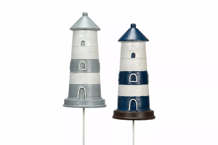 Fyr Stick grå/vit Ø5x11cm