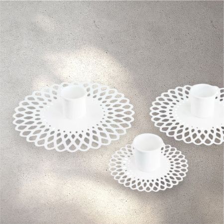 Kronljushållare Doris Emalj Vit 3-pack