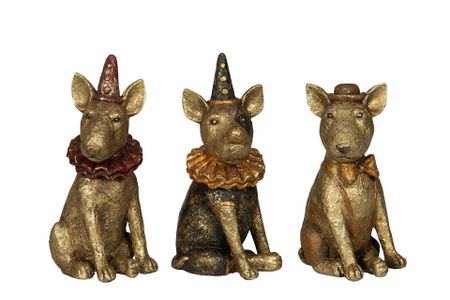 Hund Cirkus Poly  med fluga 10x12x22cm