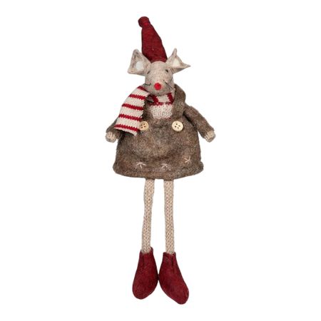 Musflicka sittande brun/röd 24 cm