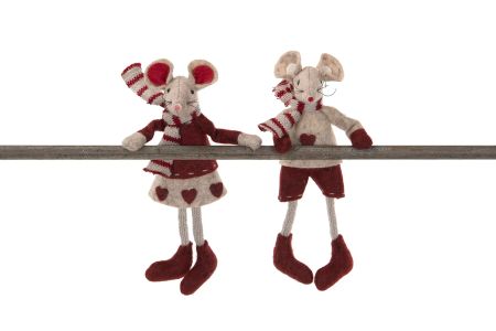 Musflicka magnet hand vinröd 16 cm
