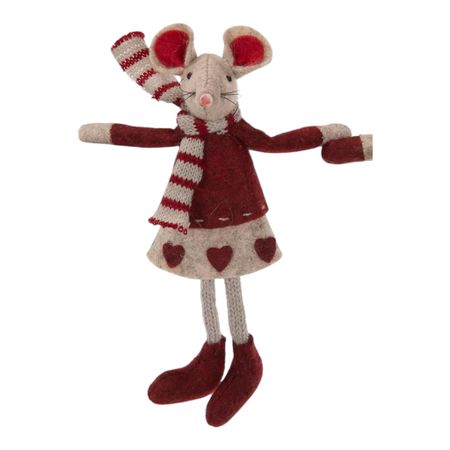 Musflicka magnet hand vinröd 16 cm