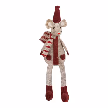 Mus sittande beige jacka 20 cm