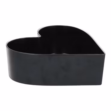 Kruka Hjärta Svart återanvänd plast 20x20x7cm