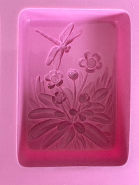Silikonform till tvålar med blommiga motiv
