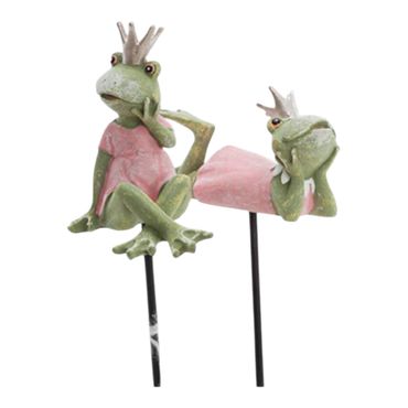Trädgårdssticks 2 st Prinsessgroda rosa