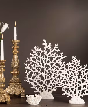 Korall Smal Vit Poly 33 cm