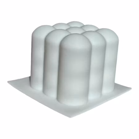 Form till kub med runda klot-ljus ca 5,5x5,5 cm