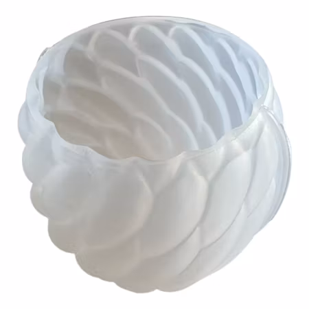 Skruvat bubblig ljusform ca 6x6 cm