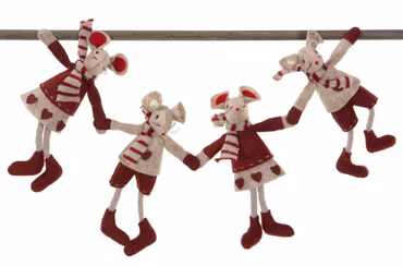 Magnetmus pojke vinröd 16 cm