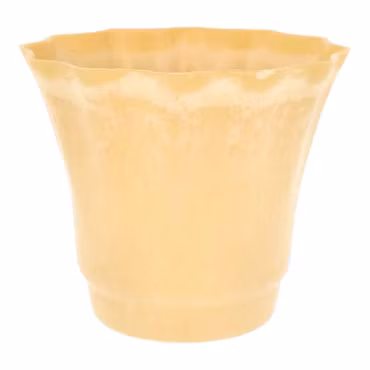 Kruka Flounce Gul återanvänd plast Ø20cm