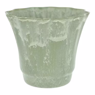 Kruka Flounce Grön återanvänd plast Ø20cm